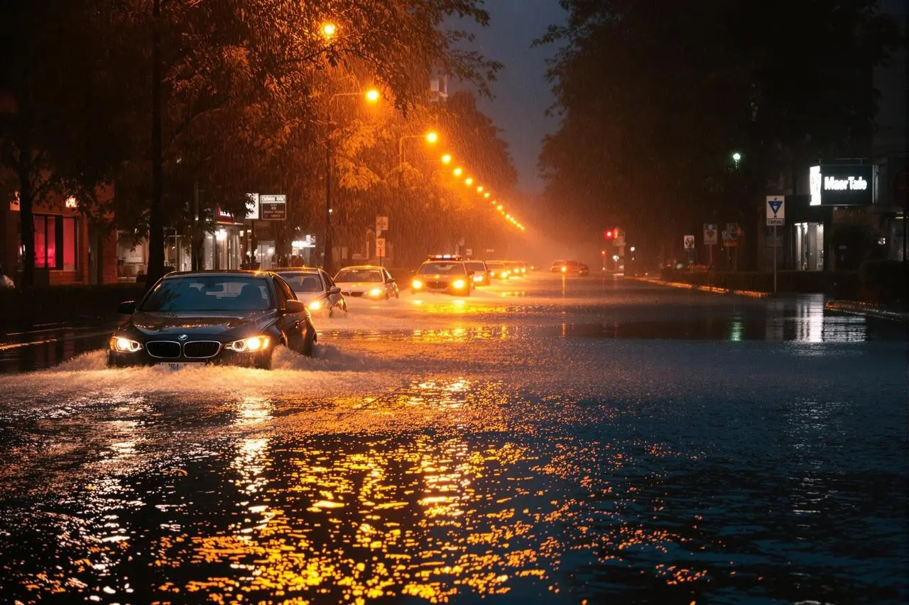 黑料吃瓜 - 某地连夜暴雨致道路积水严重，市民出行困难